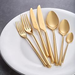 5100 Quartz Titanyum Gold 12 Kişilik 84 Parça Çatal Kaşık Bıçak Takımı 500.01.01.6962
