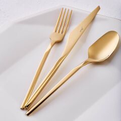 5100 Quartz Titanyum Gold 12 Kişilik 84 Parça Çatal Kaşık Bıçak Takımı 500.01.01.6962