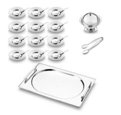 Jumbo New 9000 28 Parça Oval Çay Seti Çelik