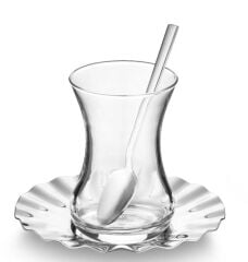 Jumbo Velena 18 Parça 6 Kişilik Çelik Çay Seti