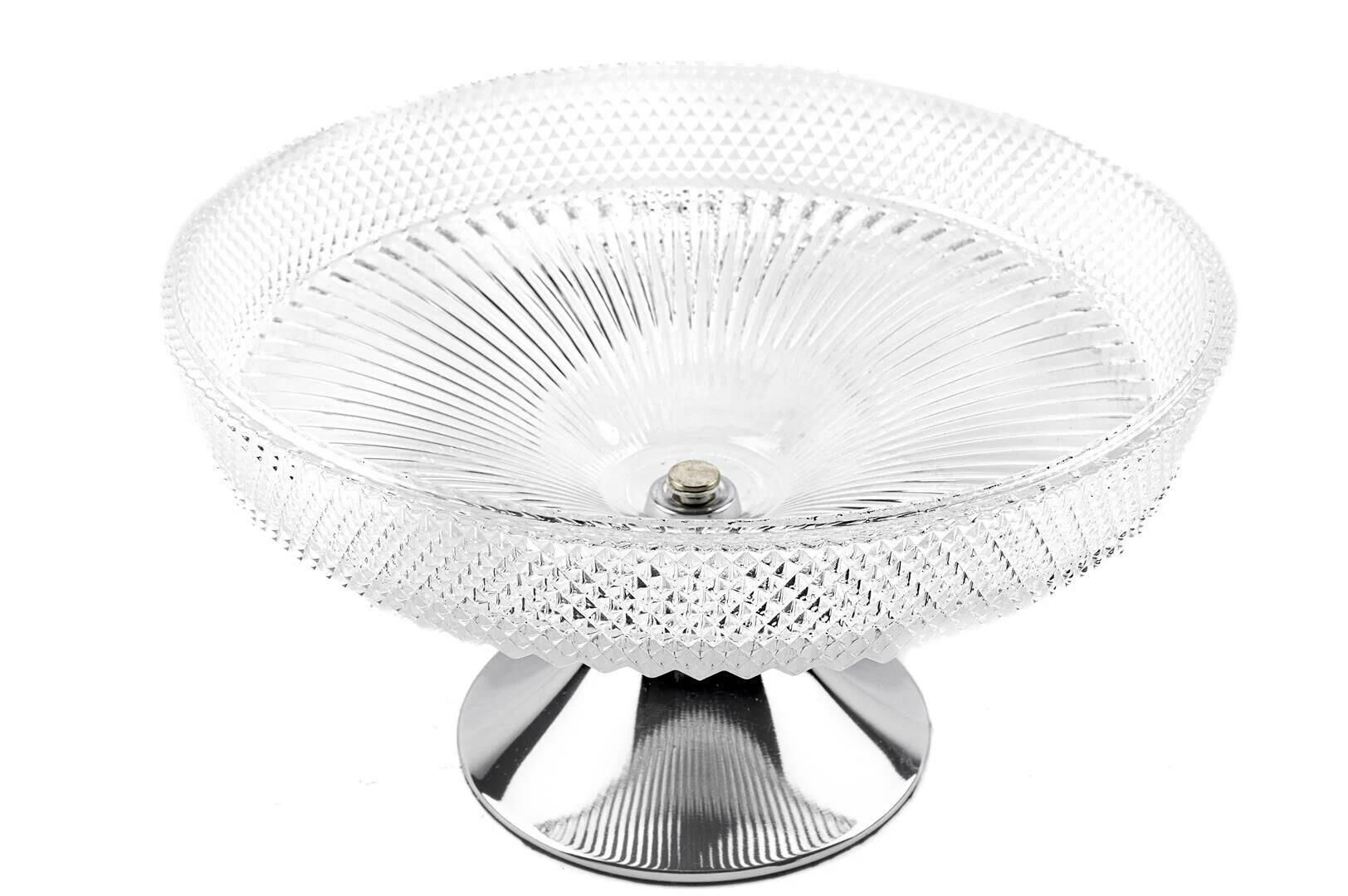 Gümüş Ayaklı Cam Servis 23x13cm P350.371814