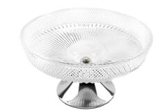Gümüş Ayaklı Cam Servis 23x13cm P350.371814