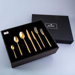 9401 Twist Titanyum Gold 12 Kişilik Çatal Kaşık Bıçak Seti 500.01.01.6564