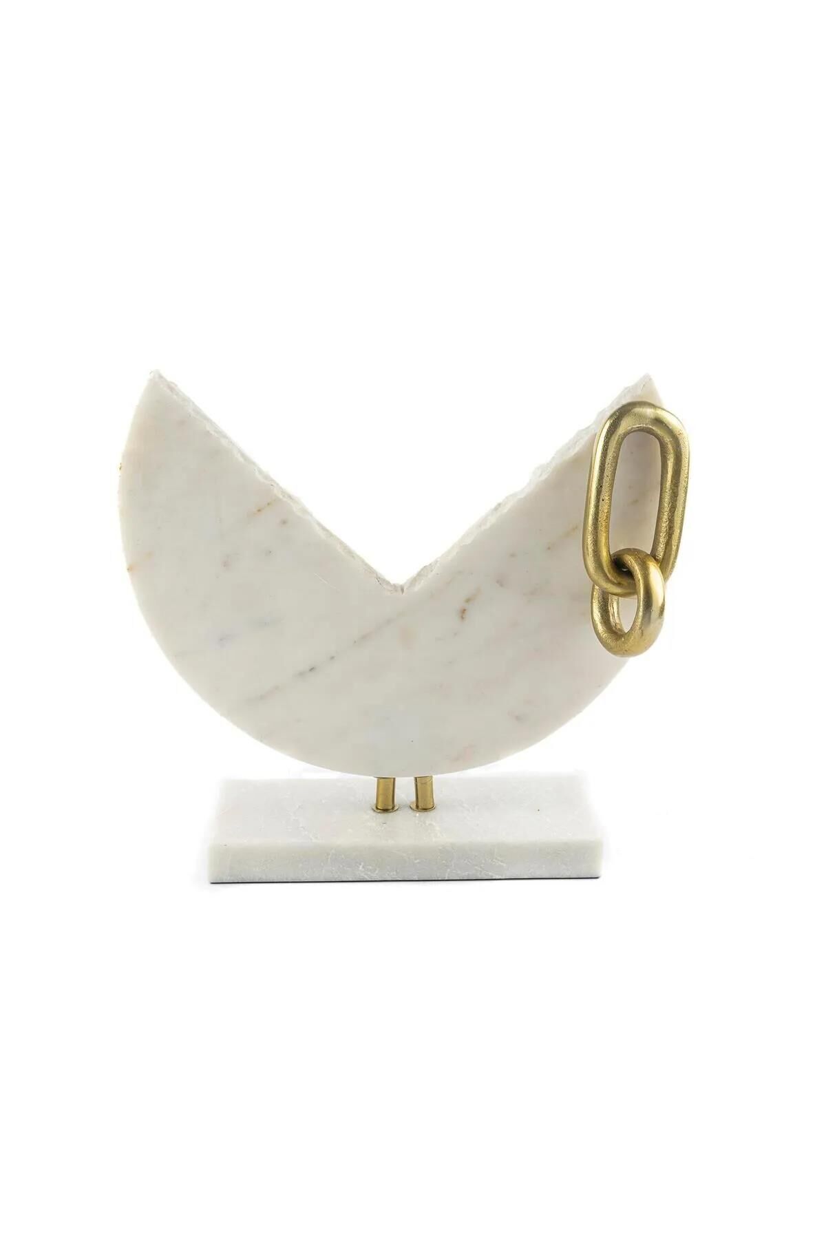 Gold Beyaz Mermerli Dekor Obje 31x11x33cm P215.367596