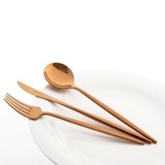 9000 Titanyum Bronz 12 Kişilik 84 Parça Çatal Kaşık Bıçak Takımı 500.01.01.6388