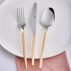 Jumbo 5100 Quartz Mat Altın 12 Kişilik 84 Parça Çatal Kaşık Bıçak Takımı 500.01.01.7385
