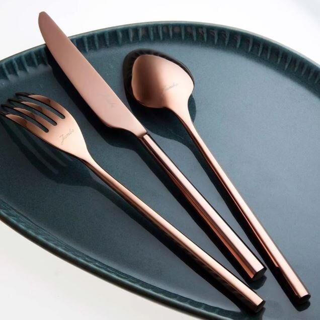 1001 Titanyum Bronz 12 Kişilik 84 Parça Çatal Kaşık Bıçak Takımı 500.01.01.6701