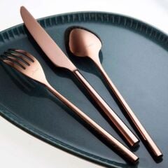1001 Titanyum Bronz 12 Kişilik 84 Parça Çatal Kaşık Bıçak Takımı 500.01.01.6701