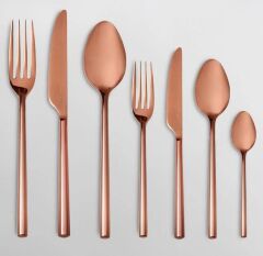1001 Titanyum Bronz 12 Kişilik 84 Parça Çatal Kaşık Bıçak Takımı 500.01.01.6701