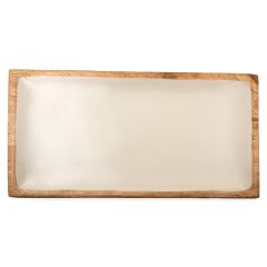 Jumbo Creme Ahşap Tepsi Dikdörtgen 38|5x15 cm 500.01.23.0086