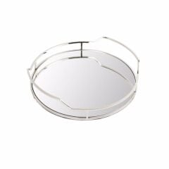 Mikasa Moor Gümüş Aynalı Yuvarlak Tepsi P248.314699 31x6cm