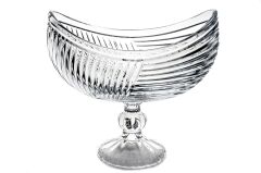 Oval Ayaklı Cam Servis Kase 26x16x24cm P281.370541