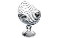 Oval Ayaklı Cam Servis Kase 26x16x24cm P281.370541
