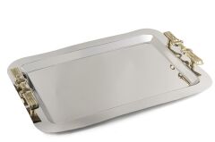 Metal Kemerli Tepsi 42x30x4cm P142.356484
