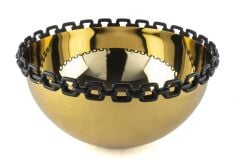 Gold Siyah Dekor Kase 30x15cm P304.359973