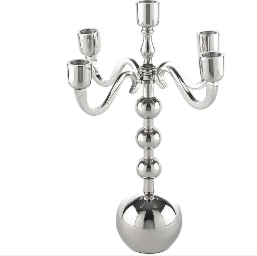 Gümüş 5 Kollu Top Mumluk 20x15x36cm P248.362126