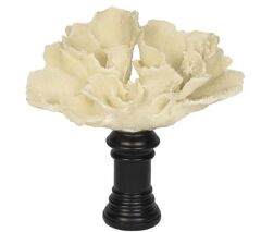 Beyaz Siyah Mercan Resin Obje 6x28x28cm P246.333331