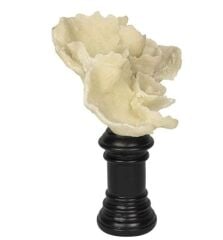 Beyaz Siyah Mercan Resin Obje 6x28x28cm P246.333331