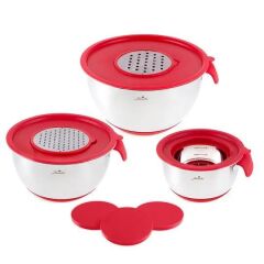 Jumbo Globe Plus 3'lü Kırmızı Saklama Kabı 500.01.02.2718