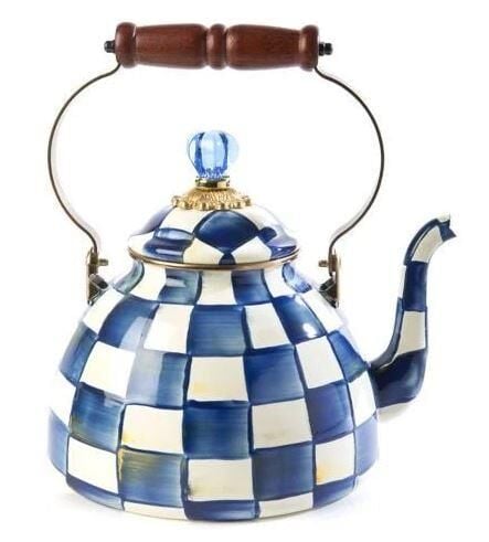 Royal Check Enamel Tea Kettle - 3 Quart 89236-240