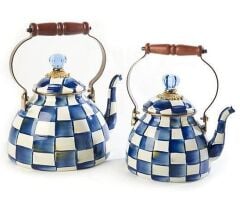 Royal Check Enamel Tea Kettle - 3 Quart 89236-240