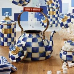 Royal Check Enamel Tea Kettle - 3 Quart 89236-240