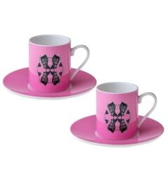 Jumbo X İstanbul Modern Horasan-İsimsiz Pembe 2 Kişilik Kahve Fincan Takımı 500.02.23.0125