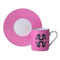 Jumbo X İstanbul Modern Horasan-İsimsiz Pembe 2 Kişilik Kahve Fincan Takımı 500.02.23.0125