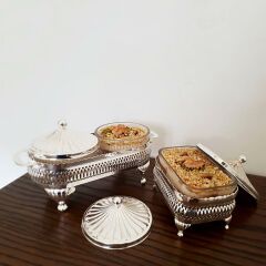 QUEEN ANNE İNGİLİZ GÜMÜŞÜ TEREYAĞI TABAĞI 13 X 8.5 CM - 0-4904