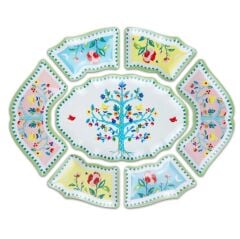 Baci Milano Mamma Mia Ağaç Desenli 7 Parça Meze Tabağı 50 cm x 60 cm CEN.MAM01