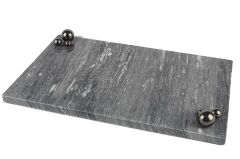 Gri Siyah MermerTepsi 34x22cm  P128.372873
