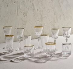 RCR Adagio 6'lı Altın Rimli Kadeh Seti 280 ml 000001000167897001