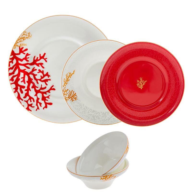 Jumbo Red Marin 6 Kişilik 24 Parça Yemek Takımı