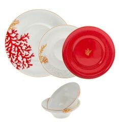Jumbo Red Marin 6 Kişilik 24 Parça Yemek Takımı