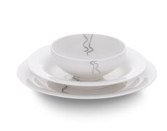 Jumbo Efect Platin 60 Parça 12 Kişilik Platin Yemek Takımı