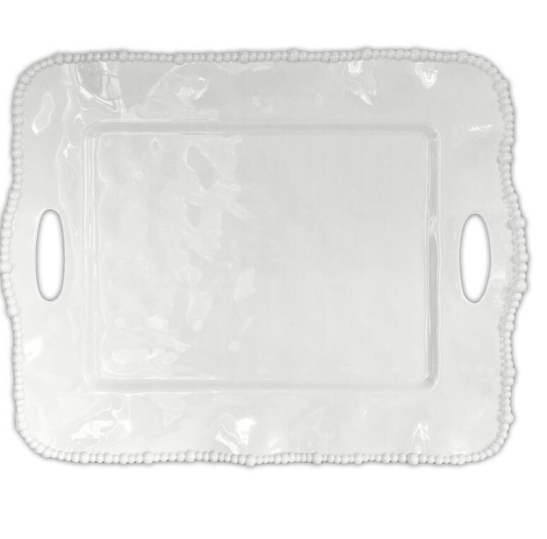 Baci Milano Joke Table Kitchen Melamin Dikdörtgen Tepsi Beyaz TRAY.COL01