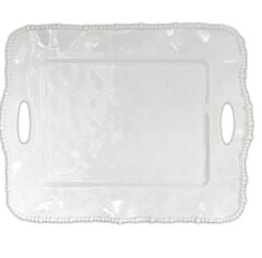 Baci Milano Joke Table Kitchen Melamin Dikdörtgen Tepsi Beyaz TRAY.COL01