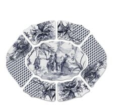 Baci Milano Versailles 7 Parça Melamin Meze Kasesi 60x50 cm Mavİ  000001000160748001