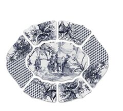 Baci Milano Versailles 7 Parça Melamin Meze Kasesi 60x50 cm Mavİ  000001000160748001