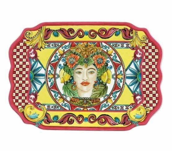 Baci Milano Sicily Tepsi 47 cm x 33 cm Turuncu 000001000161315001