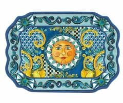 Baci Milano Sicily Tepsi 47 cm x 33 cm Mavi  TRAY.SIC03