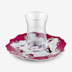 Pembe Porselen Çay Tabağı Seti 15 Cm CAPAL1TPPK2