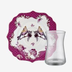 Pembe Porselen Çay Tabağı Seti 15 Cm CAPAL1TPPK2