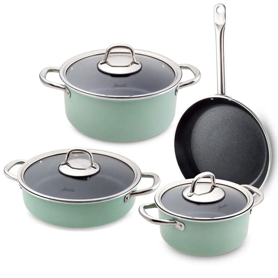 Mint Green 7 Parça Granit Tencere Seti