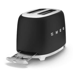 Smeg Retro  Ekmek Kızartma Makinesi Mat Siyah TSF01BLMEU