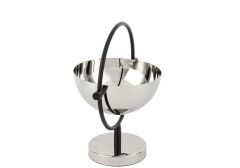 Silver Ayaklı Metal Kase 15x24cm P289.375607