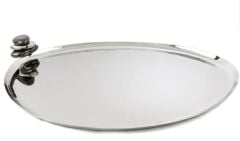 Gravel Gümüş Metal Elips Tepsi 45x35cm P303.397586