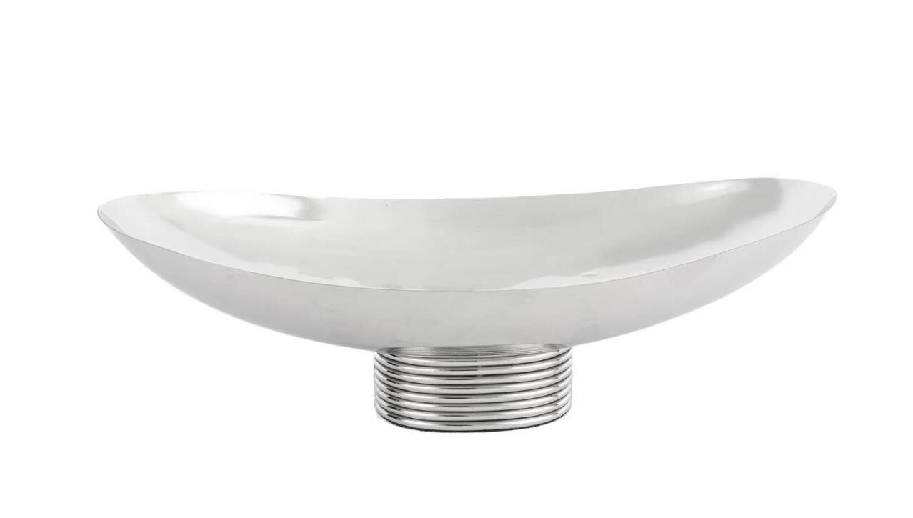 Gümüş  Oval Metal Kase 45x18x10cm P341.379230