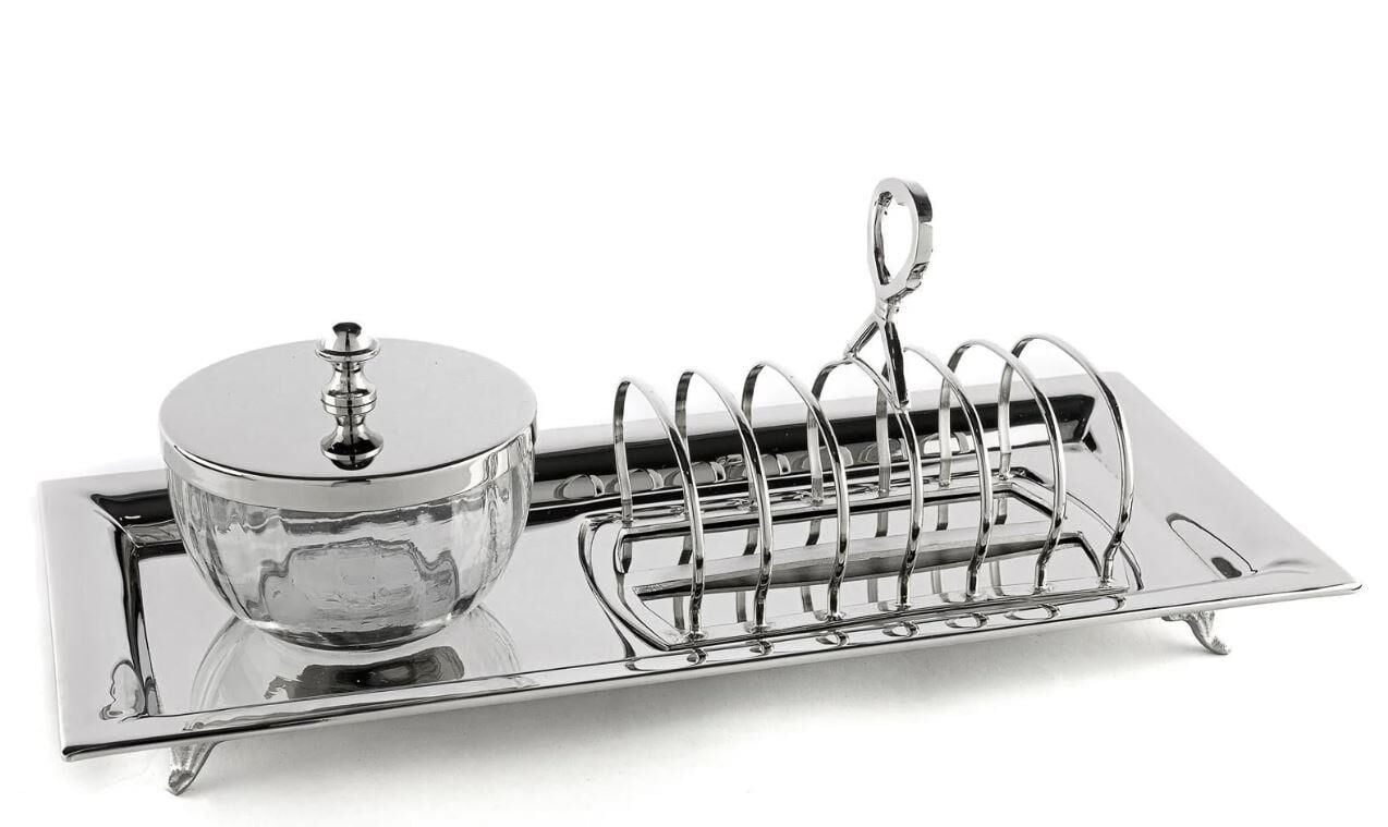 Gümüş Tost Servis Tabağı 37x17x14cm P364.324292