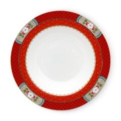 PİP BLUSHİNG BİRDS KIRMIZI  ÇORBA TABAĞI 21.5 CM 51001220